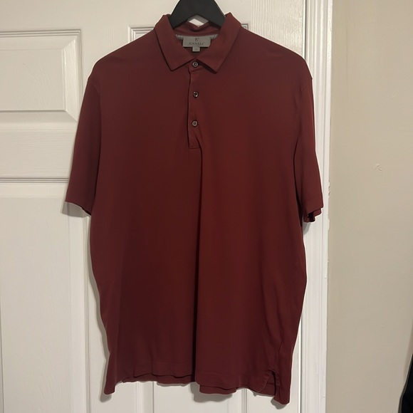 Canali Maroon Polo Shirt Sz. Eur 52 US M - Picture 9 of 10